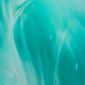 Fremont Hand Blown Turquoise and White Opal Swirl