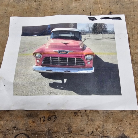 55 Chevy Pickup Truck detail