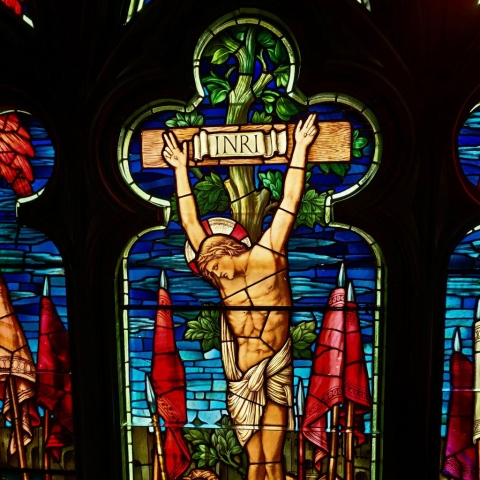 Restoration of Morris & Co. The Crucifixion All Saints Anglican Church Winnipeg (2)