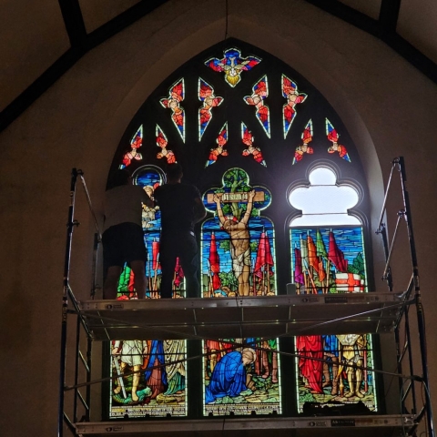 Restoration of Morris and Co. The Crucifixion All Saints Anglican Church Winnipeg (11)