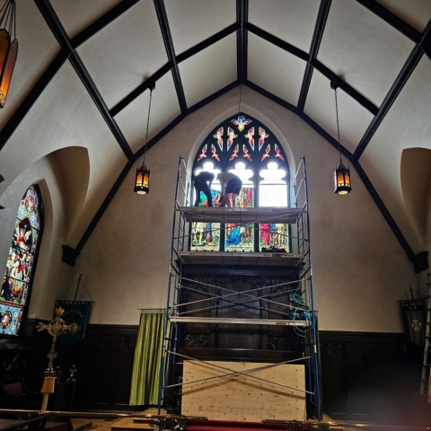 Restoration of Morris and Co. The Crucifixion All Saints Anglican Church Winnipeg (9)