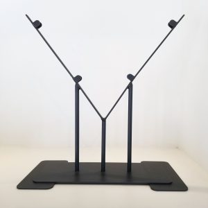 Metal Stained or Fused Glass V Shaped Display Stand