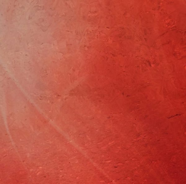 Fremont Hand Blown Red on Clear Streaky Flashed Glass S1 45 (1)