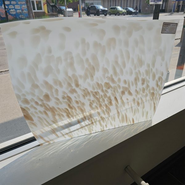 Hand Blown Fremont AV P2 194 White Opal with Gold Aventurine (2)