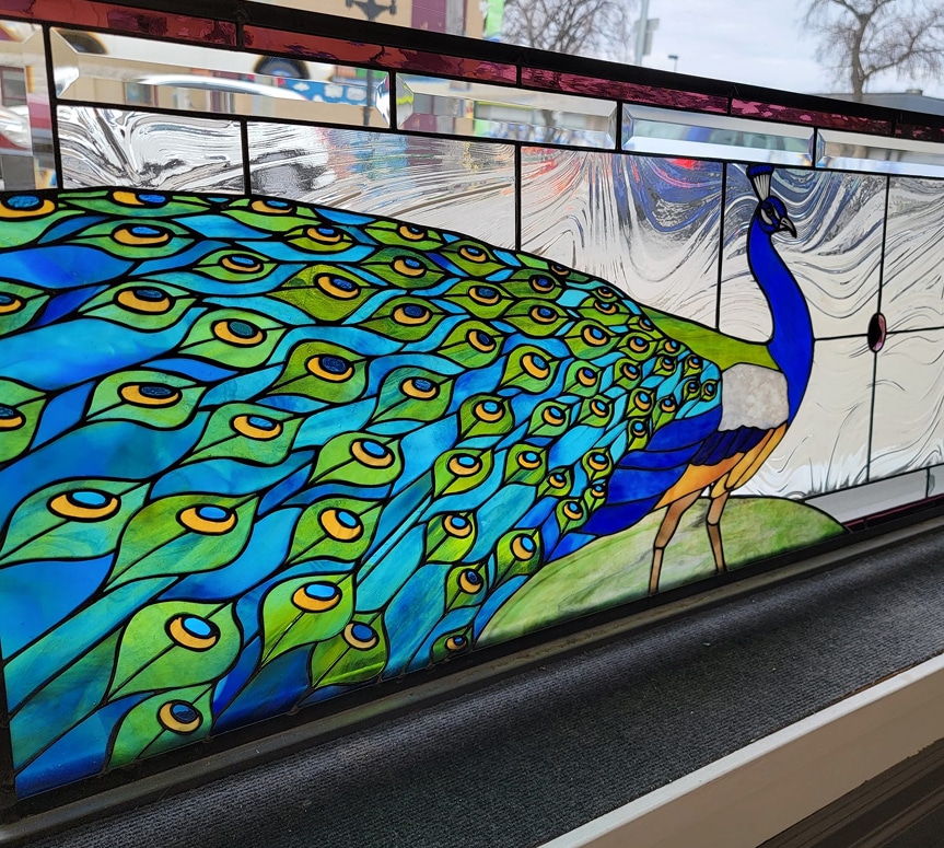 Stained Glass Peacock