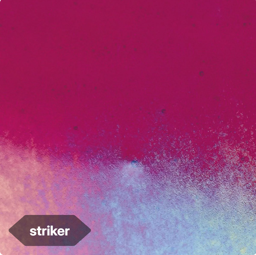 Featured image for “Garnet Red Transparent Rainbow Iridescent Striker Fusible 90 001322-0031-F”