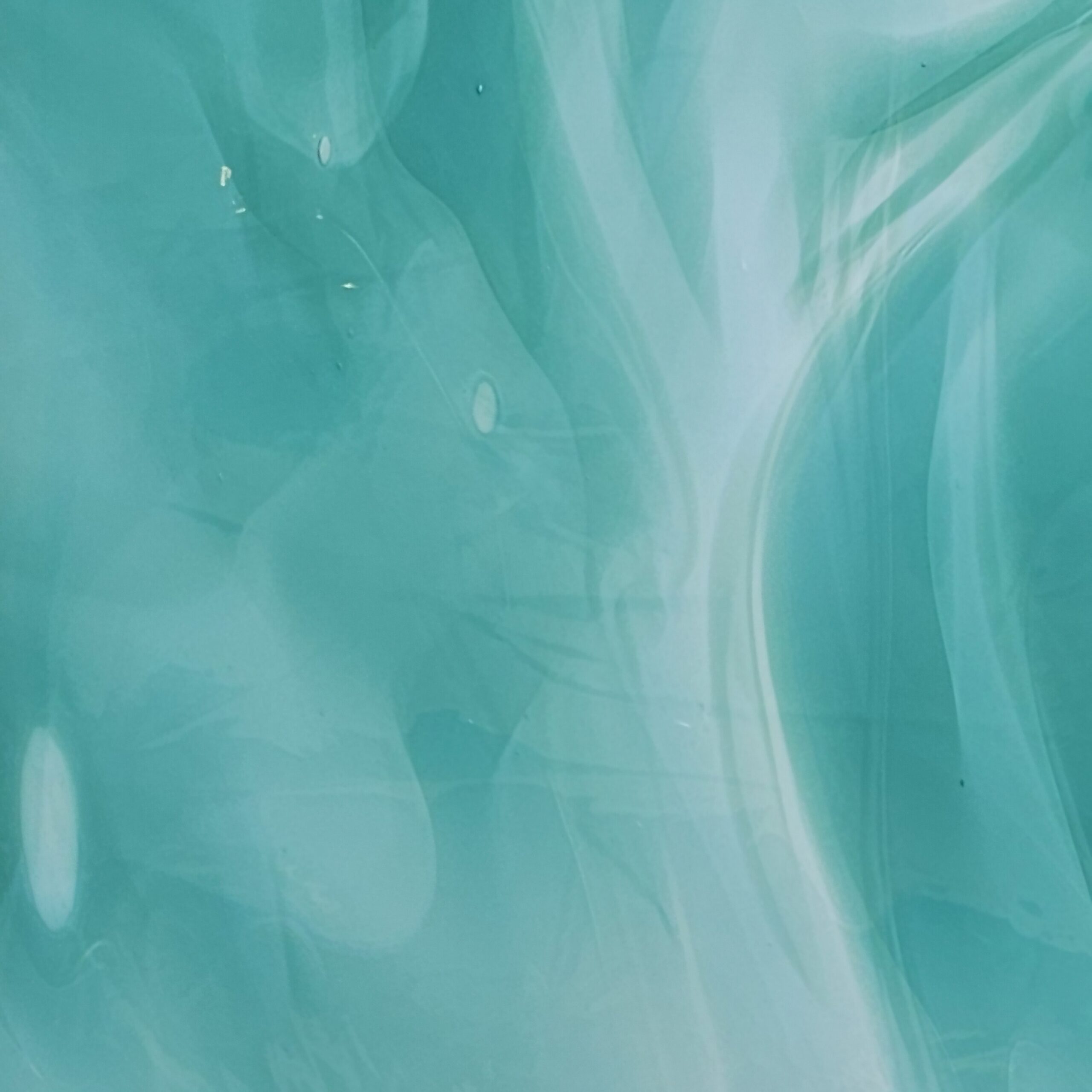 Fremont Hand Blown Turquoise and White Opal Swirl - Image 5
