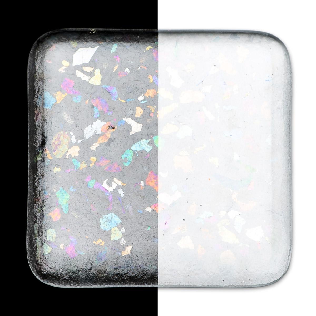 Featured image for “Clear Transparent, Iridescent, Rainbow, Coarse Frit 001101-RN03-F_01”