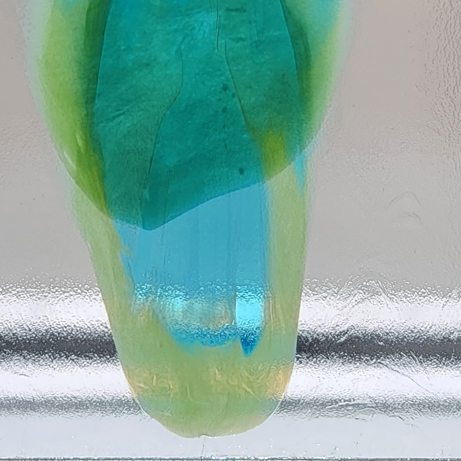 Bullseye -Clear, Turquoise and Mint Green Cascade Fusible- 20727E-0030-F-Full - Image 3