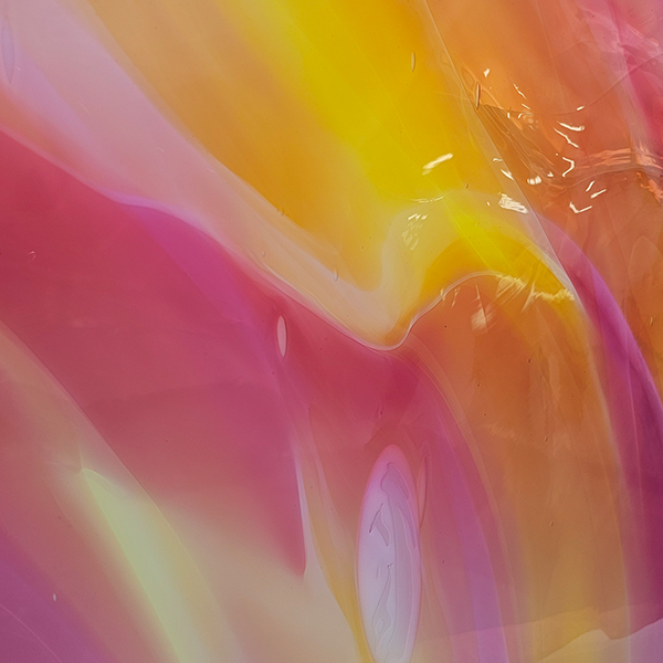 Featured image for “Fremont Hand Blown P2 Sp 48/353 Pink and Yellow Opal Swirl”