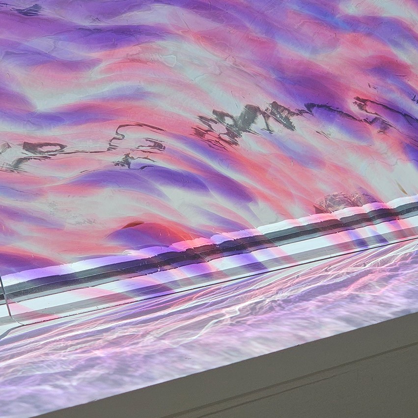 Featured image for “Fremont Hand Blown Pink, Purple and Clear Twist P1 345 TW”