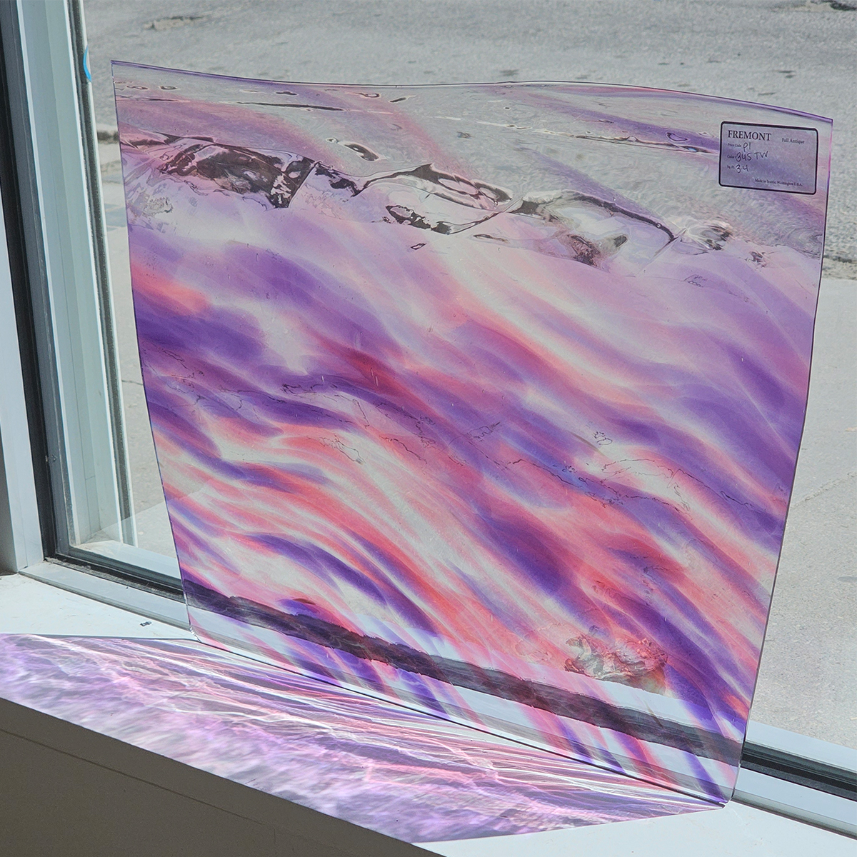 Fremont Hand Blown Pink, Purple and Clear Twist P1 345 TW - Image 2