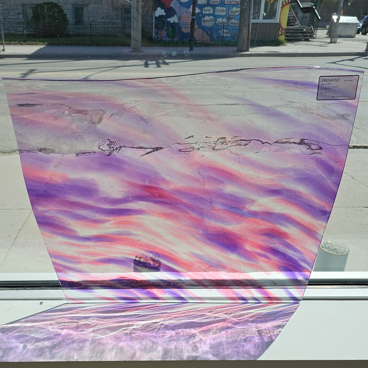 Fremont Hand Blown Pink, Purple and Clear Twist P1 345 TW - Image 3