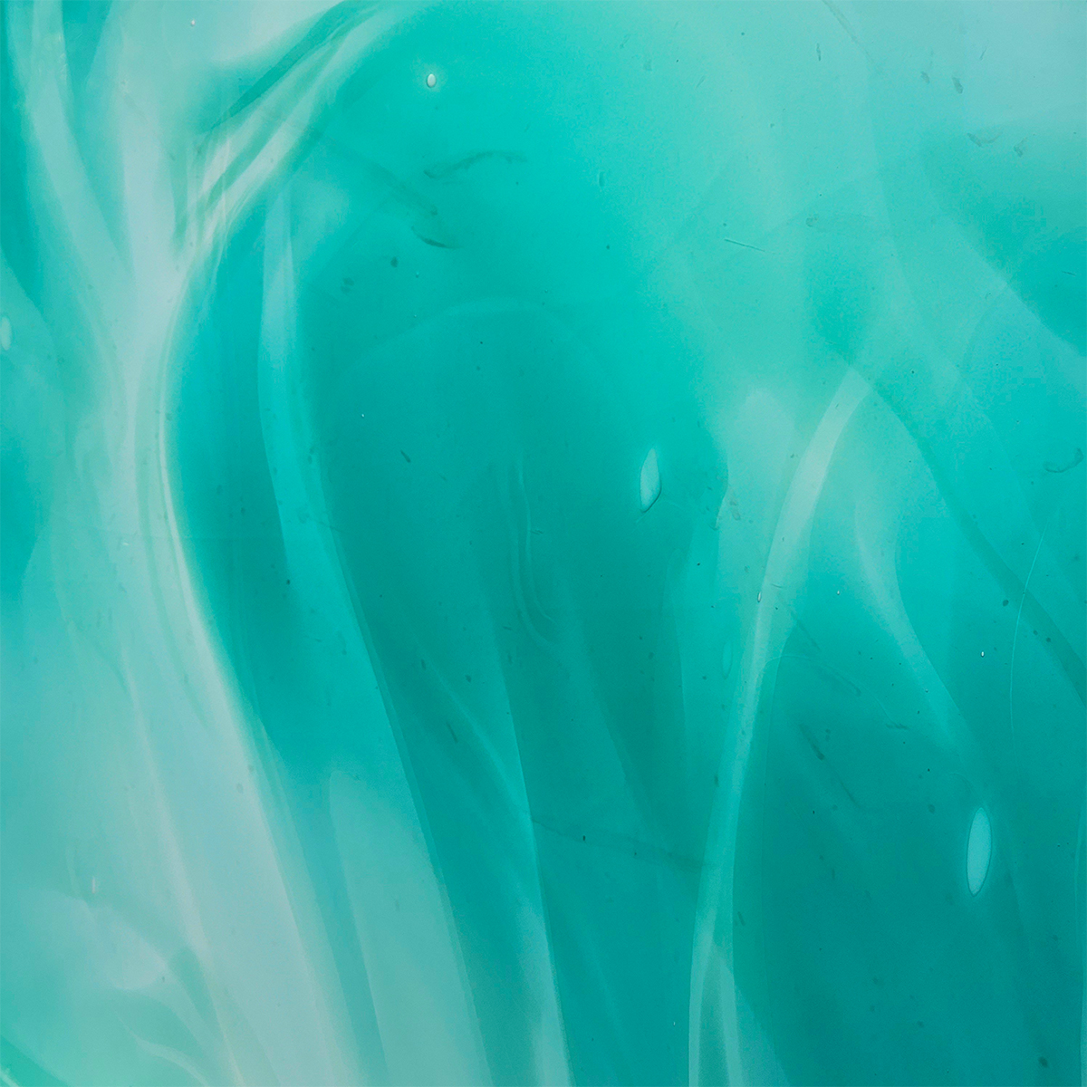 Featured image for “Fremont Hand Blown Turquoise and White Opal Swirl”