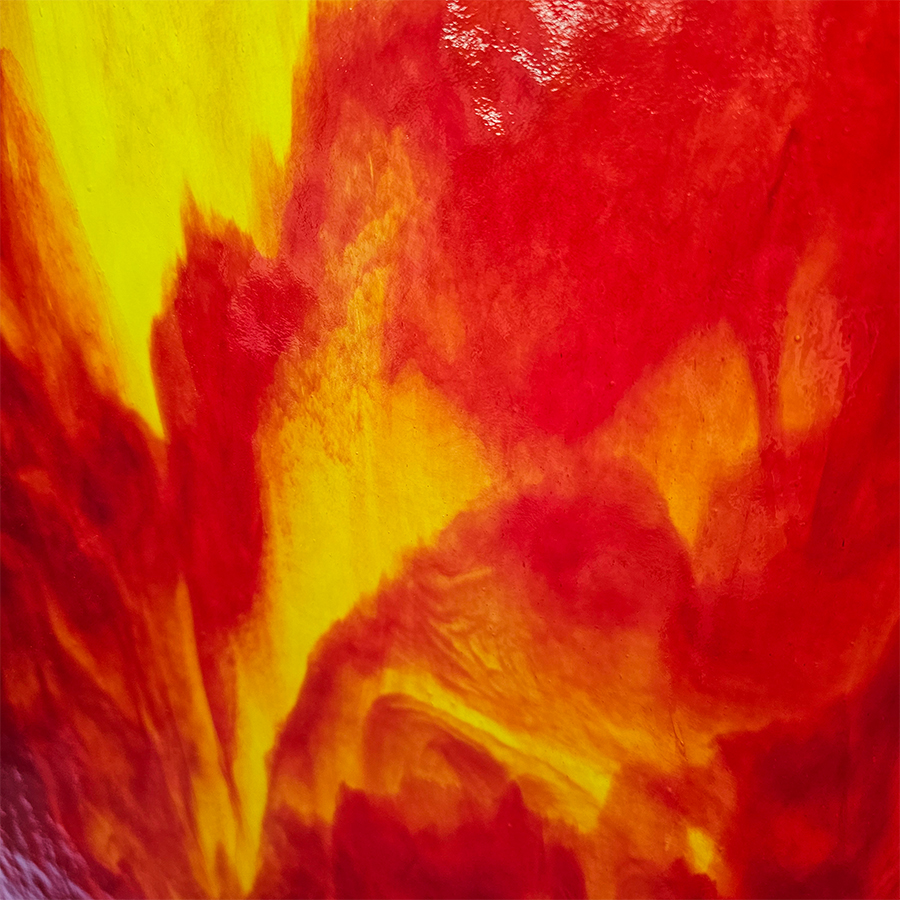 Featured image for “Youghiogheny 5090 Lemon Yellow Stipple with Red Opalescent”