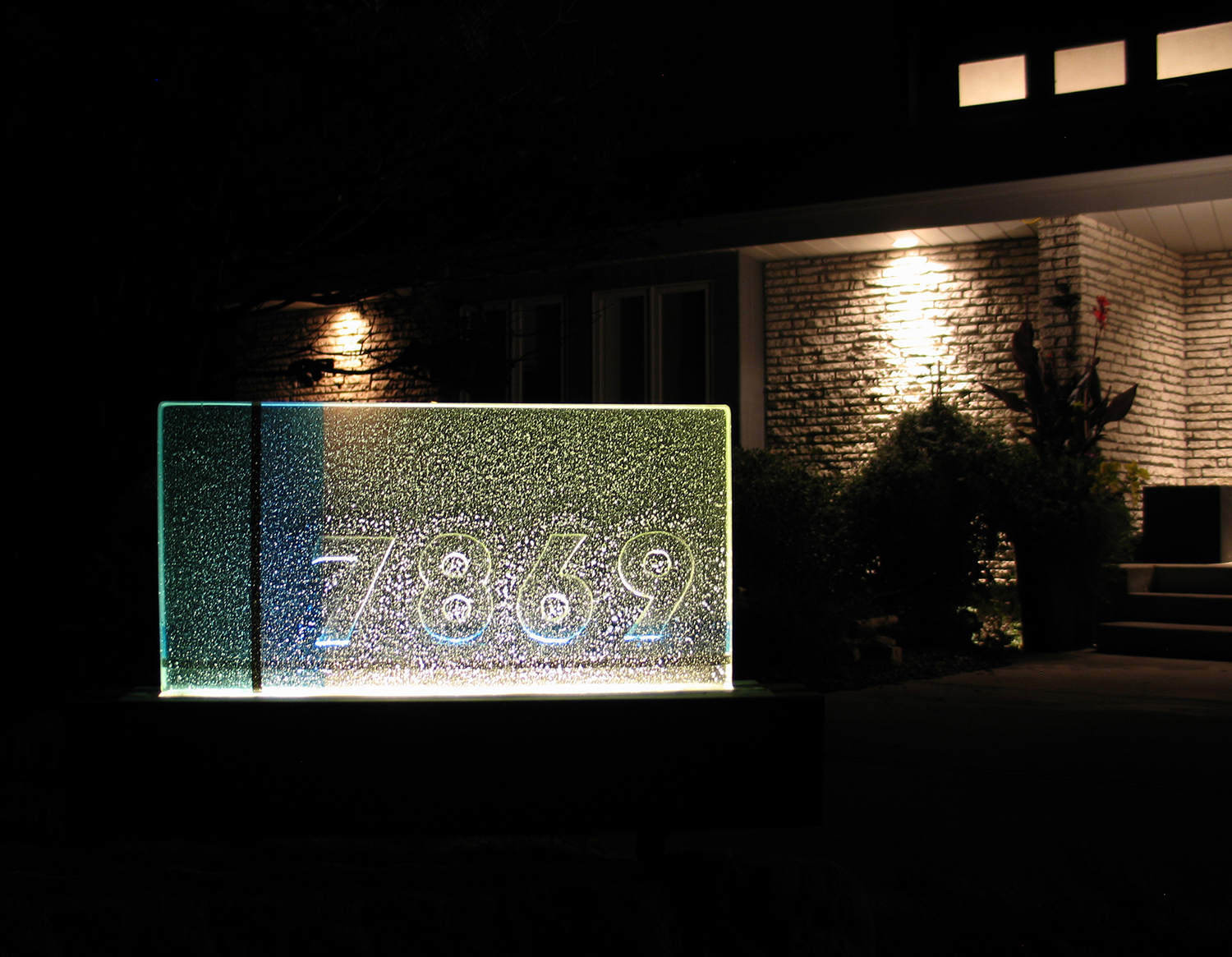 Fused Glass Address Marker