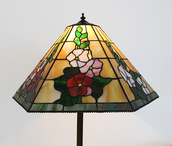 Featured image for “Arts and Crafts Style – Hollyhock Lampshade”