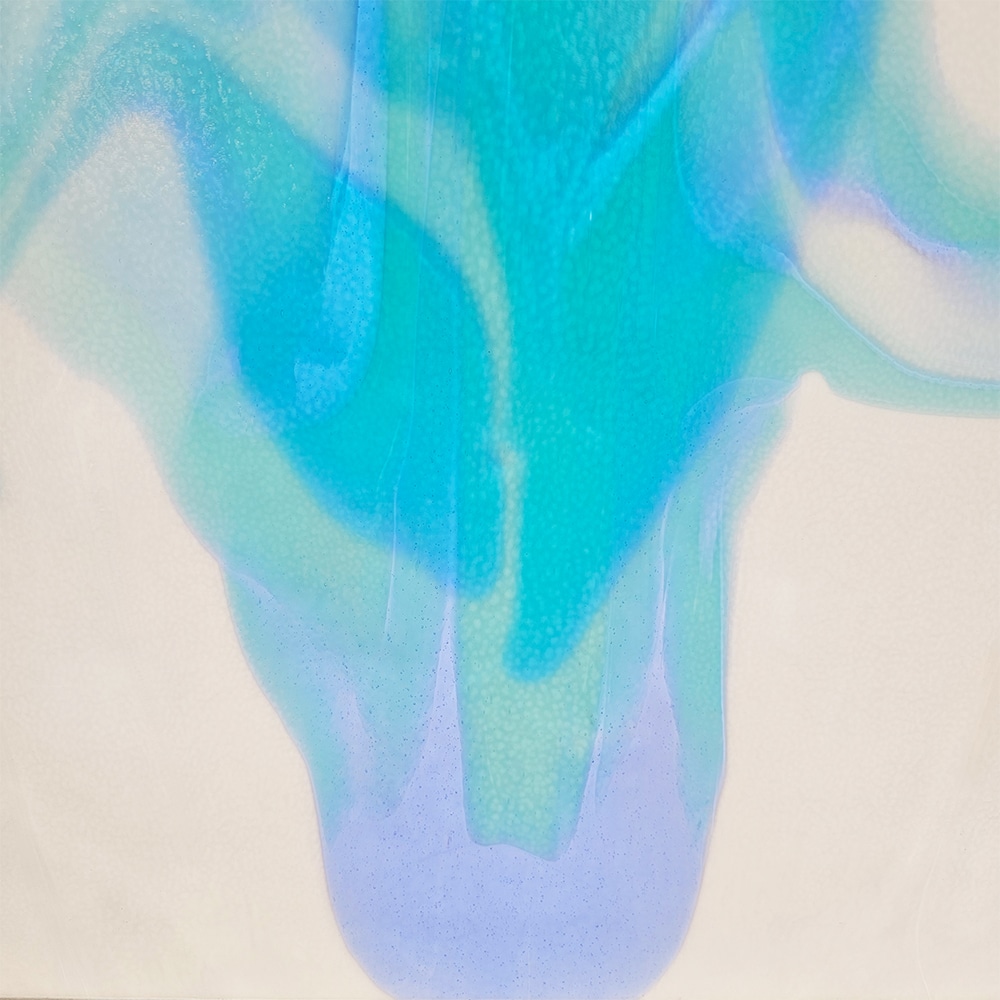 Bullseye Special Production 3004-0030 Turquoise and Neo Lavender Cascade - Image 2