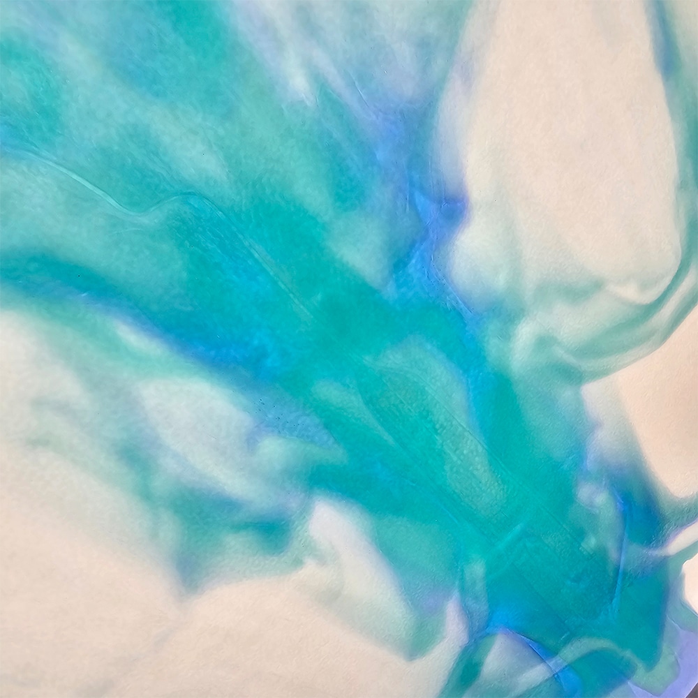 Bullseye Special Production 3004-0030 Turquoise and Neo Lavender Cascade